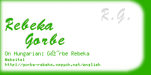 rebeka gorbe business card